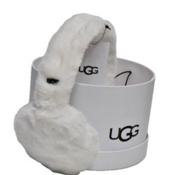 RARE! BNIB! NWT! Ugg Women's Earmuff Sheepskin Waterproof White - Picture 2 of 15